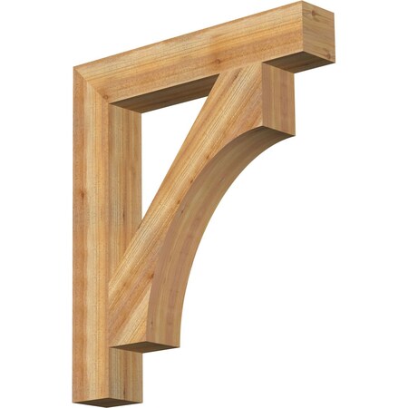 Ekena Millwork Westlake Block Rough Sawn Bracket, Western Red Cedar, 6"W x 36"D x 42"H BKT06X36X42WTL05RWR